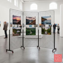 Expositor de Reixa Metàl·lica Modular amb rodes